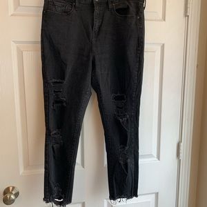 Mossimo Distressed Highrise Skinny Jeans Black